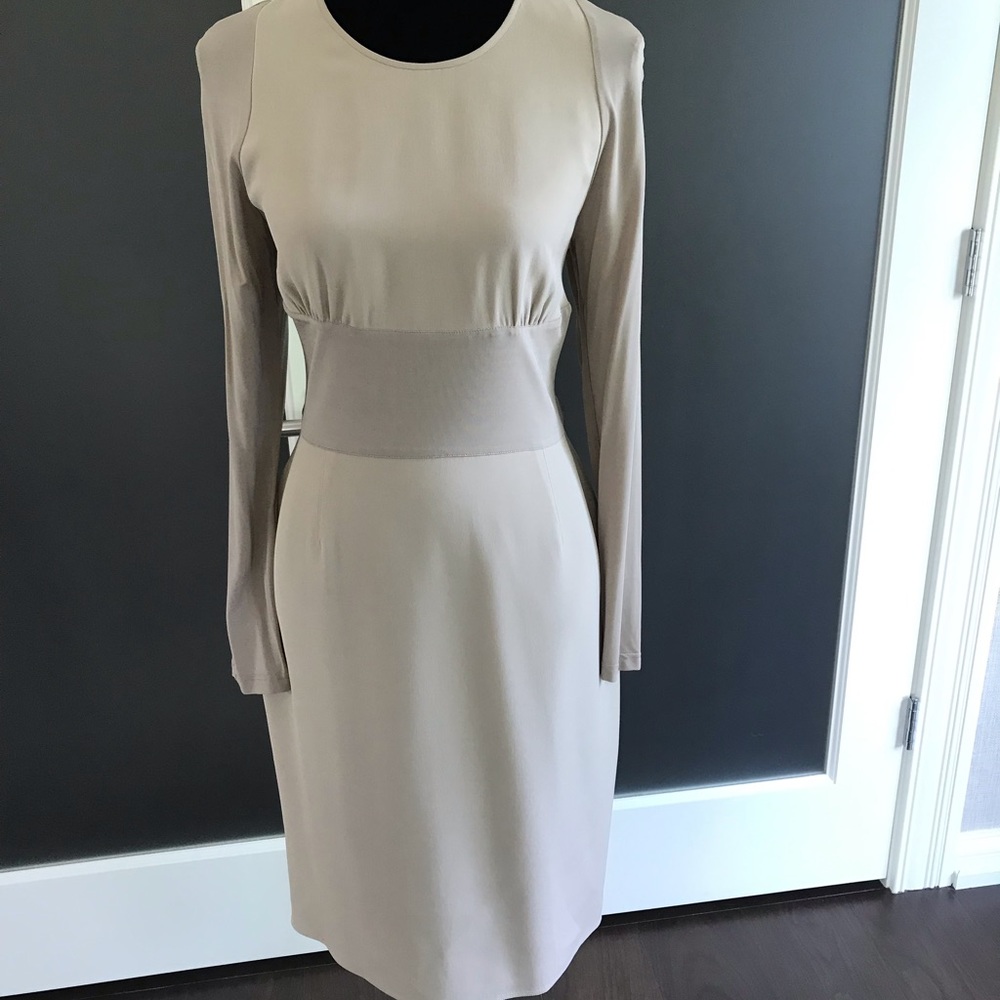 Burberry Silk Georgette and Stretch Jersey Dress
